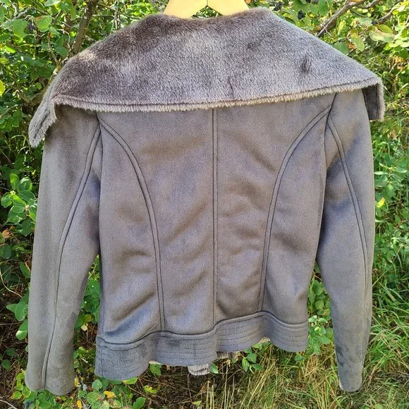 Faux Shearling Jacket Xs New - Picture 4 of 4
